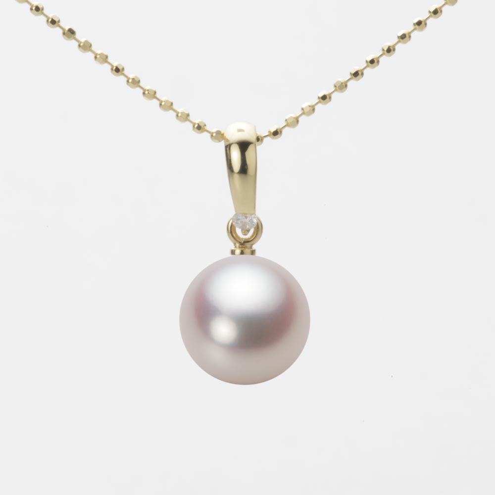 9.0mmアコヤ真珠ペンダント（ホワイトピンク・ロゼ）