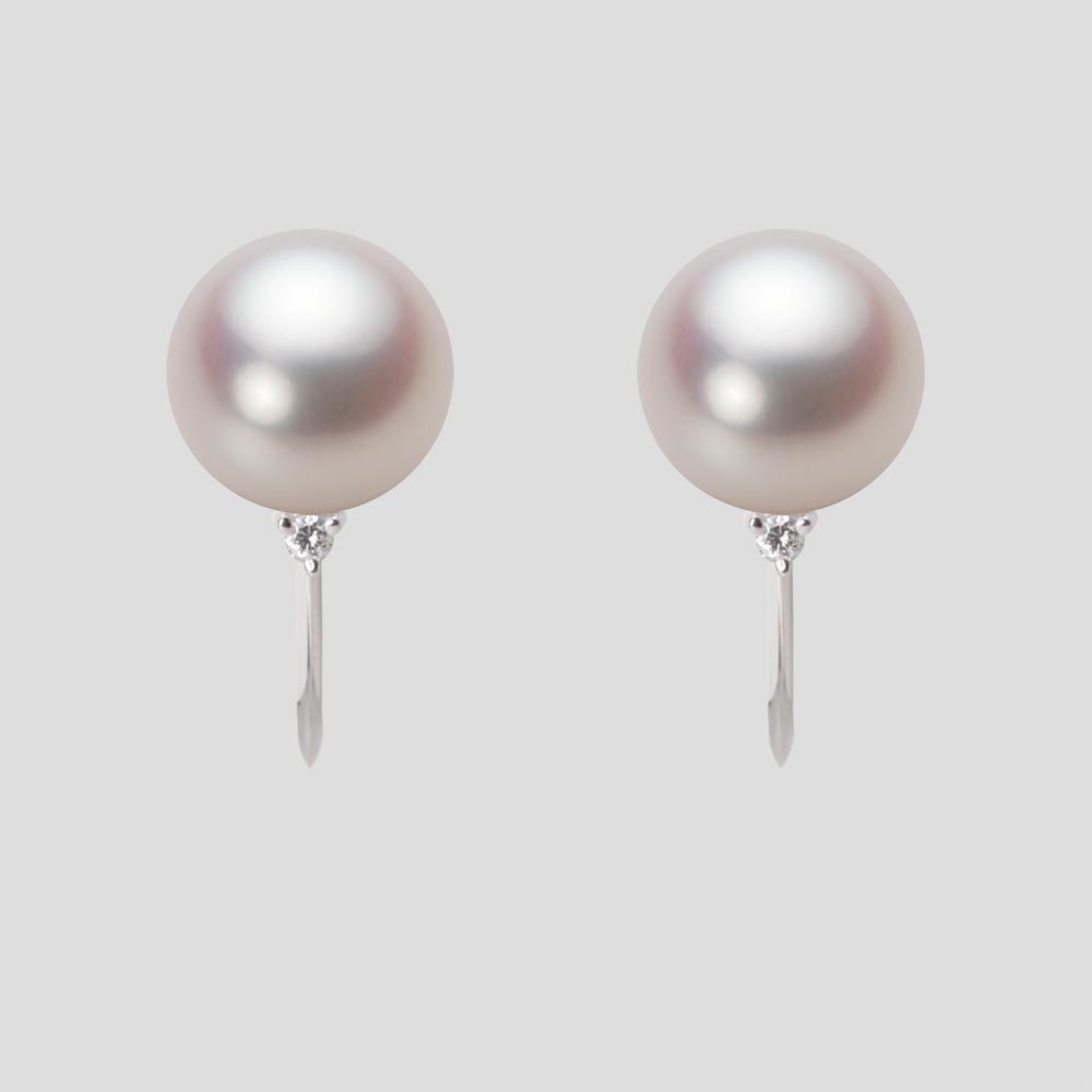 9.0mmアコヤ真珠イヤリング（ホワイトピンク・ロゼ）