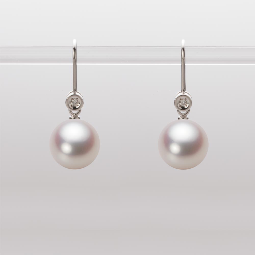 9.0mmアコヤ真珠ピアス（ホワイトピンク・ロゼ）