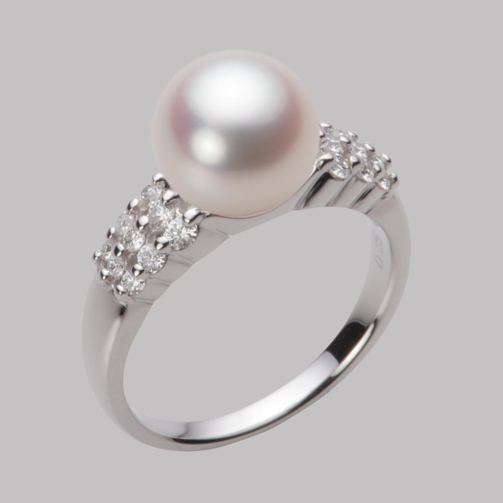 9.0mmアコヤ真珠リング（ホワイトピンク・ロゼ）
