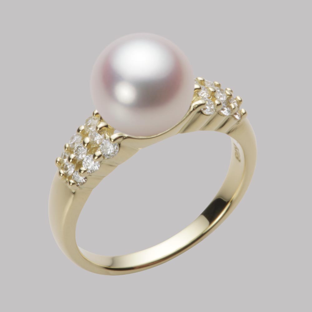 9.0mmアコヤ真珠リング（ホワイトピンク・ロゼ）