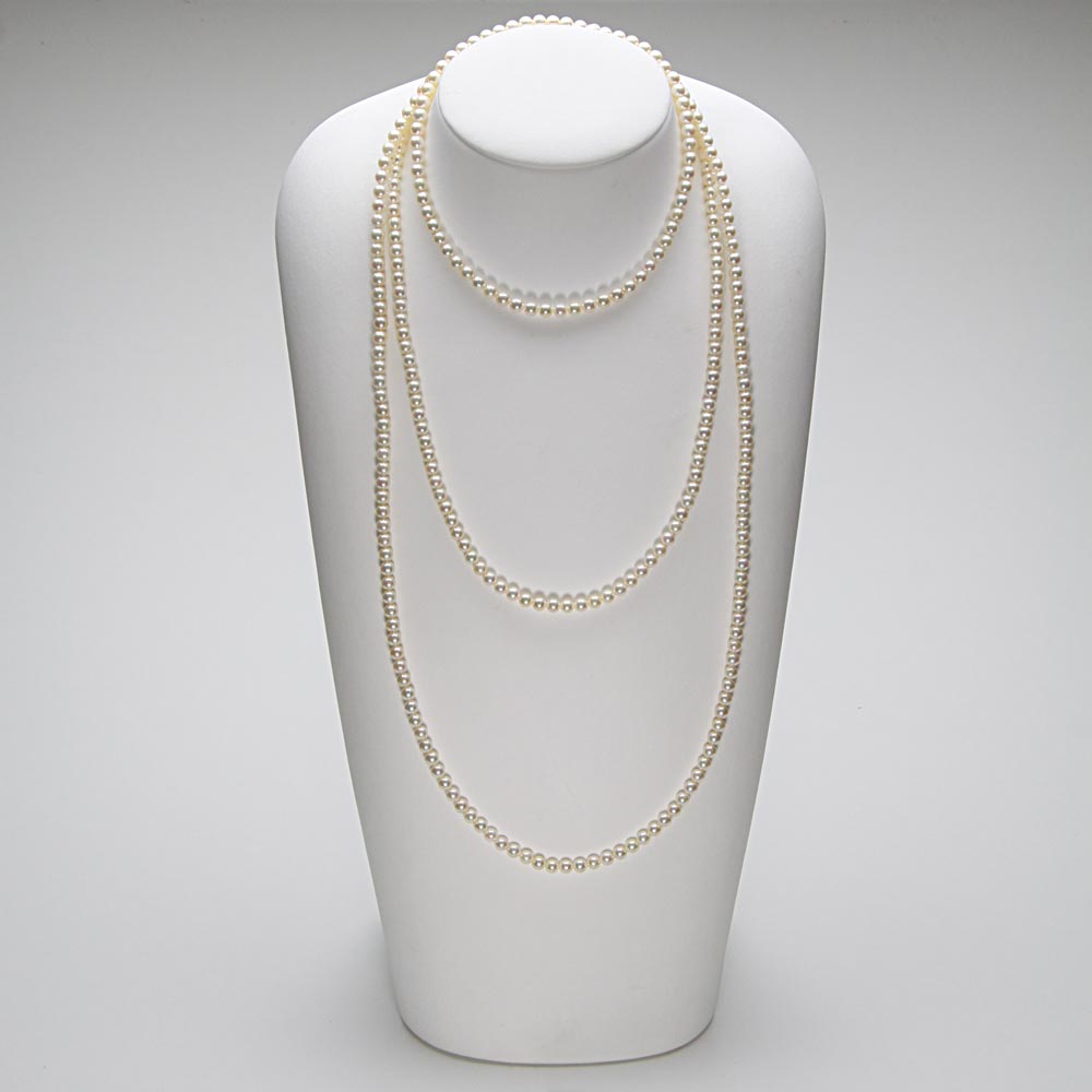 5.0mmアコヤ真珠160cmロングネックレス