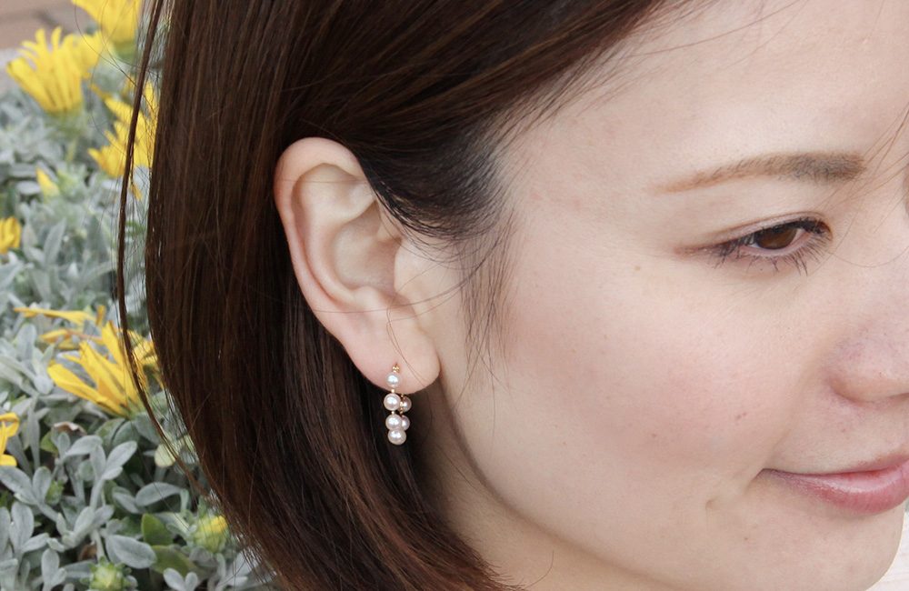 Blooming パールピアス Moon Label 大月真珠オンラインショップ