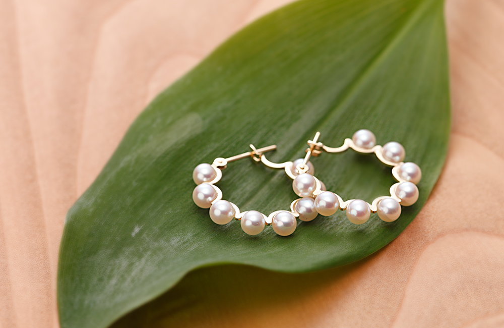 Blooming パールピアス Moon Label 大月真珠オンラインショップ