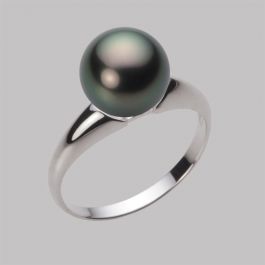 Nです　真珠と銀製のリング 11.0mm 白蝶真珠（ホワイト系）リング | Moon Label - 大月真珠