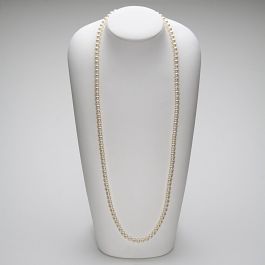 美品　80センチ　K18珊瑚アコヤ真珠カルセドニーネックレスロングネックレス