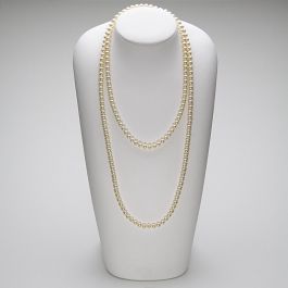 極美品　あこや本真珠　ロングネックレス　長さ120㎝　大きさ5.1㎜～5.2㎜ 6.5mmアコヤ真珠120cmロングネックレス | Moon Label - 大月真珠