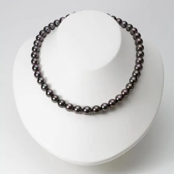 8 - 10mm 黒蝶真珠ネックレス | Moon Label - 大月真珠オンラインショップ