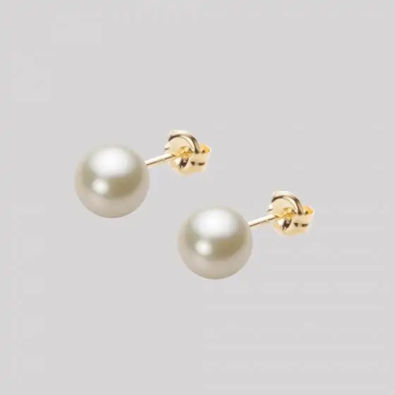 あこや真珠 ピアス7.0-7.5mm K18YG | あこや真珠ピアス・イヤリング