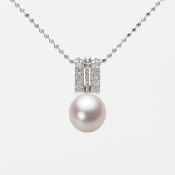 アコヤ真珠 パール ネックレス セット7.0mm-7.5mm silver 7.0mm アコヤ 