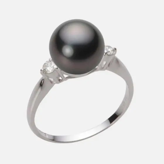 9.0mm 黒蝶真珠リング | Moon Label - 大月真珠オンラインショップ