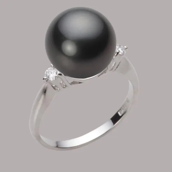 11.0mm 黒蝶真珠リング | Moon Label - 大月真珠オンラインショップ