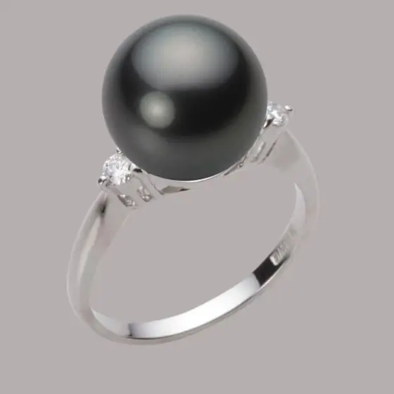 11.0mm 黒蝶真珠リング | Moon Label - 大月真珠オンラインショップ