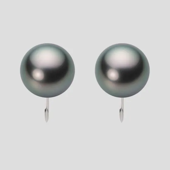 11.0mm 黒蝶真珠イヤリング | Moon Label - 大月真珠オンラインショップ