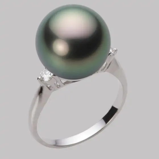 12.0mm 黒蝶真珠リング | Moon Label - 大月真珠オンラインショップ