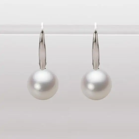 10.0mm 白蝶真珠（ホワイト系）ピアス | Moon Label - 大月真珠