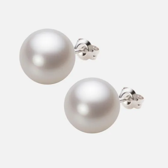 本真珠南洋白蝶真珠 茶金14×11.5㍉s925ピアスBL757 本真珠南洋白蝶真珠