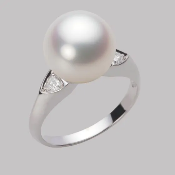 11.0mm 白蝶真珠（ホワイト系）リング | Moon Label - 大月真珠