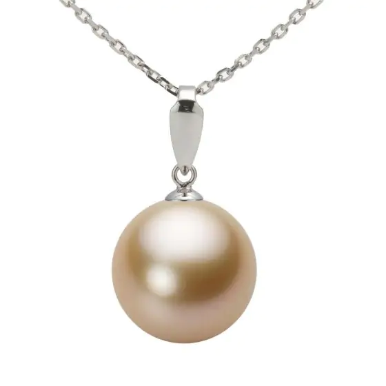 め*ん様 【Pearl for Life】18金　ペンダント　チャーム　白蝶真珠 12mm白蝶真珠（ゴールド系）ペンダント | Moon Label - 大月真珠