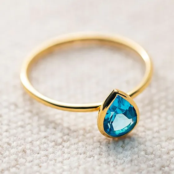 Radiant Gems リング ブルートパーズ | Moon Label - 大月真珠