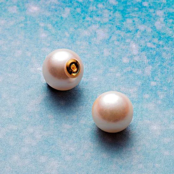 Gemini ピアスキャッチ（ホワイト） 8.0mm | Moon Label - 大月