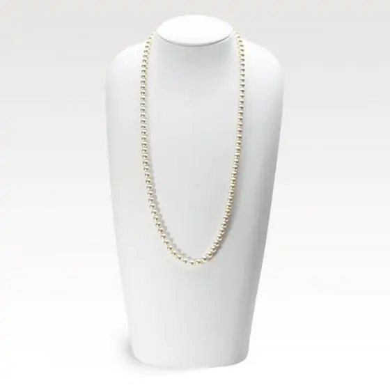 あこや真珠 アコヤ セミロング パール 本真珠ネックレス 6.0-6.5mmゆうのパールコレクション