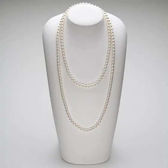 【テリ強】あこや真珠 パールネックレス セミロング 65cm 6.5-7.0mm テリ強あこや真珠 パールネックレス セミロング 65cm 6.5-7.0mm テリ