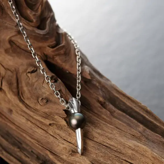 真珠ペンダントネックレス プラチナ800 純プラチナ PT999 幅約0.8mm 約50cm ベネチアン チェーン