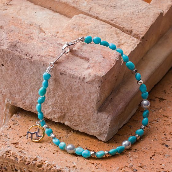 ターコイズ パールブレス メンズ Moon Label 大月真珠オンラインショップ