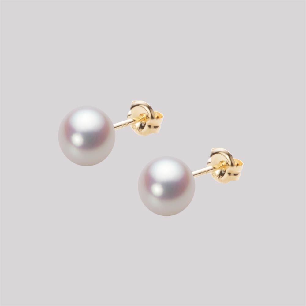 6.5mm アコヤ真珠ピアス