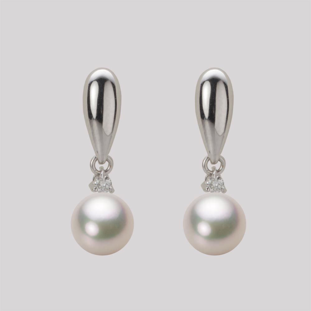 7.0mm アコヤ真珠ピアス