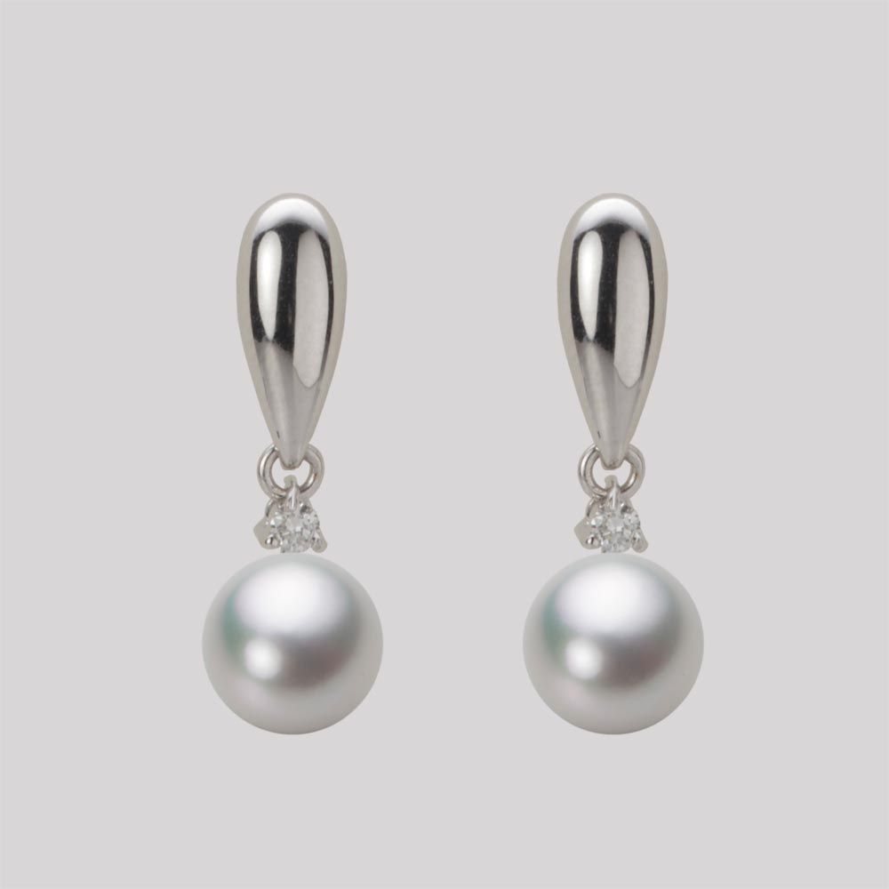 7.0mm アコヤ真珠ピアス