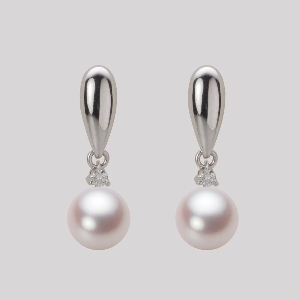 7.0mm アコヤ真珠ピアス