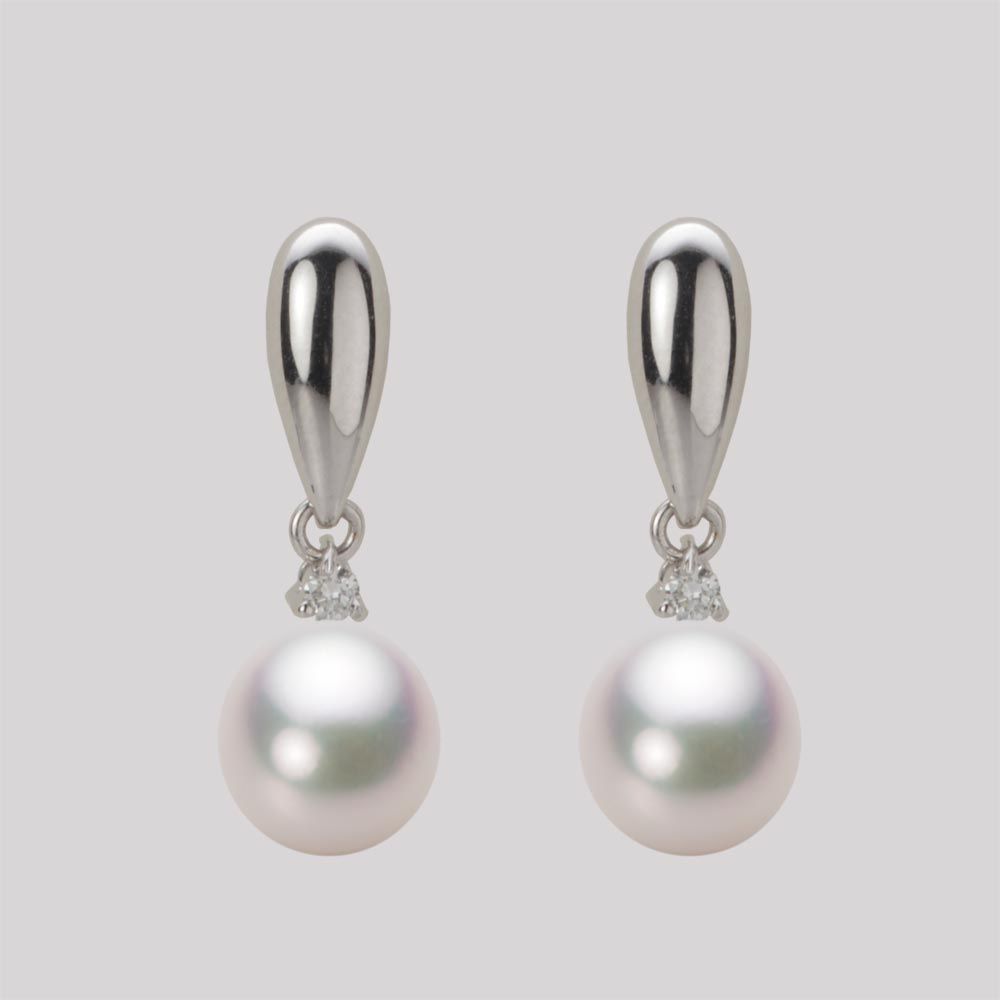 7.5mm アコヤ真珠ピアス