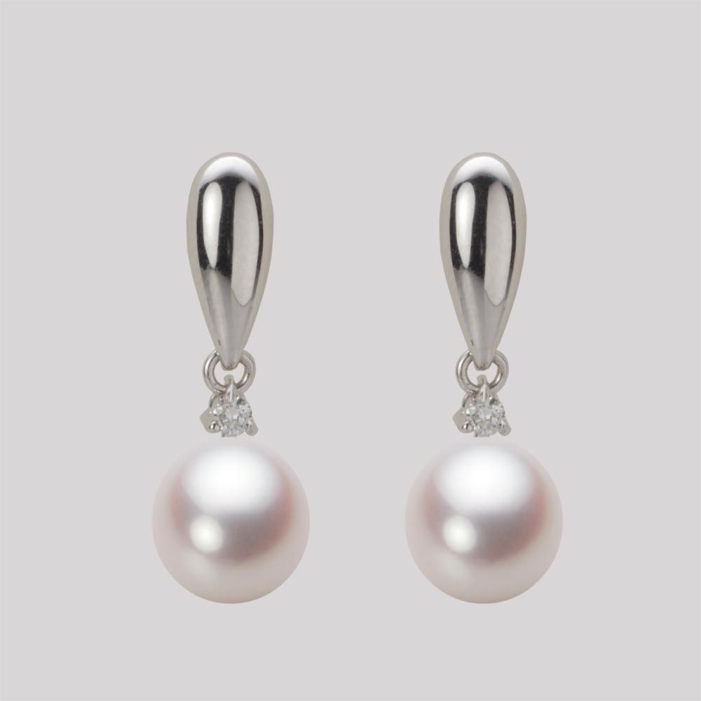7.5mm アコヤ真珠ピアス