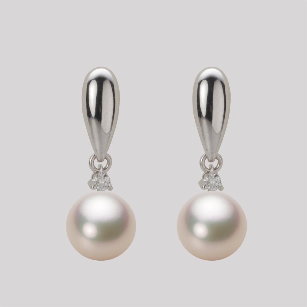 7.5mm アコヤ真珠ピアス