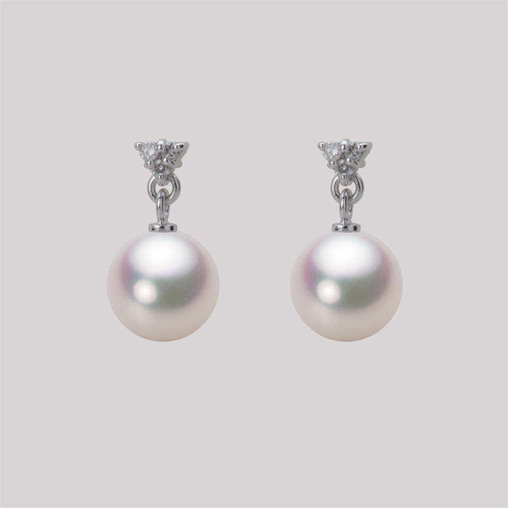 7.5mm アコヤ真珠ピアス
