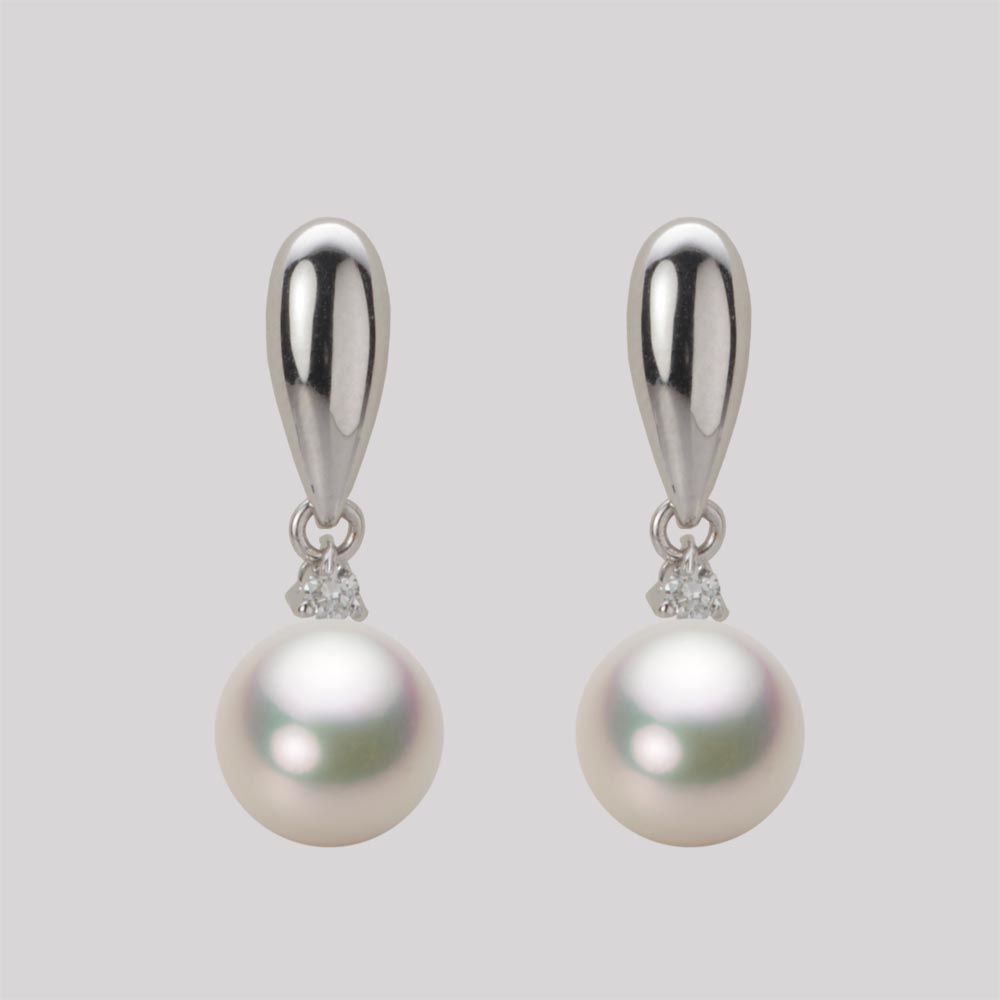 7.5mm アコヤ真珠ピアス