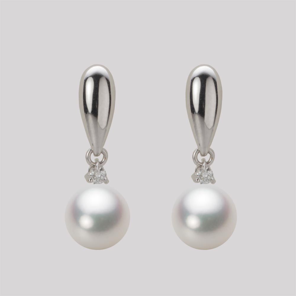 7.5mm アコヤ真珠ピアス