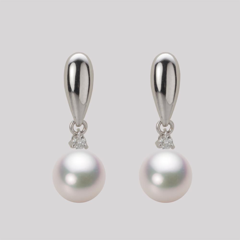 7.5mm アコヤ真珠ピアス
