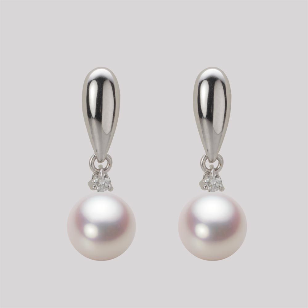 7.5mm アコヤ真珠ピアス