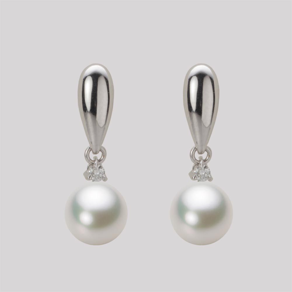 7.5mm アコヤ真珠ピアス
