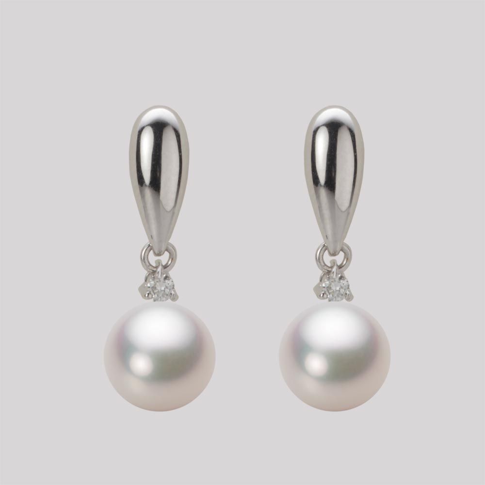 7.5mm アコヤ真珠ピアス
