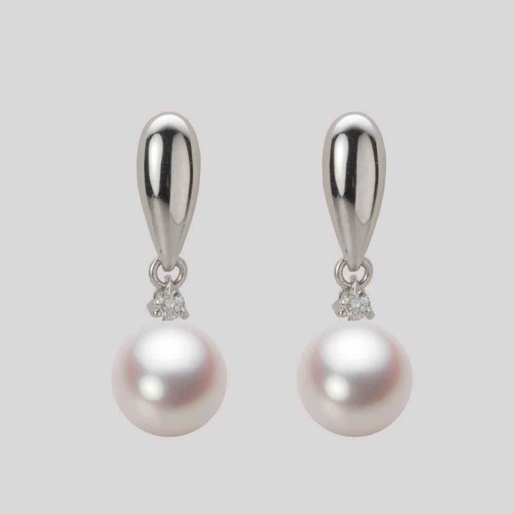 7.5mm アコヤ真珠ピアス