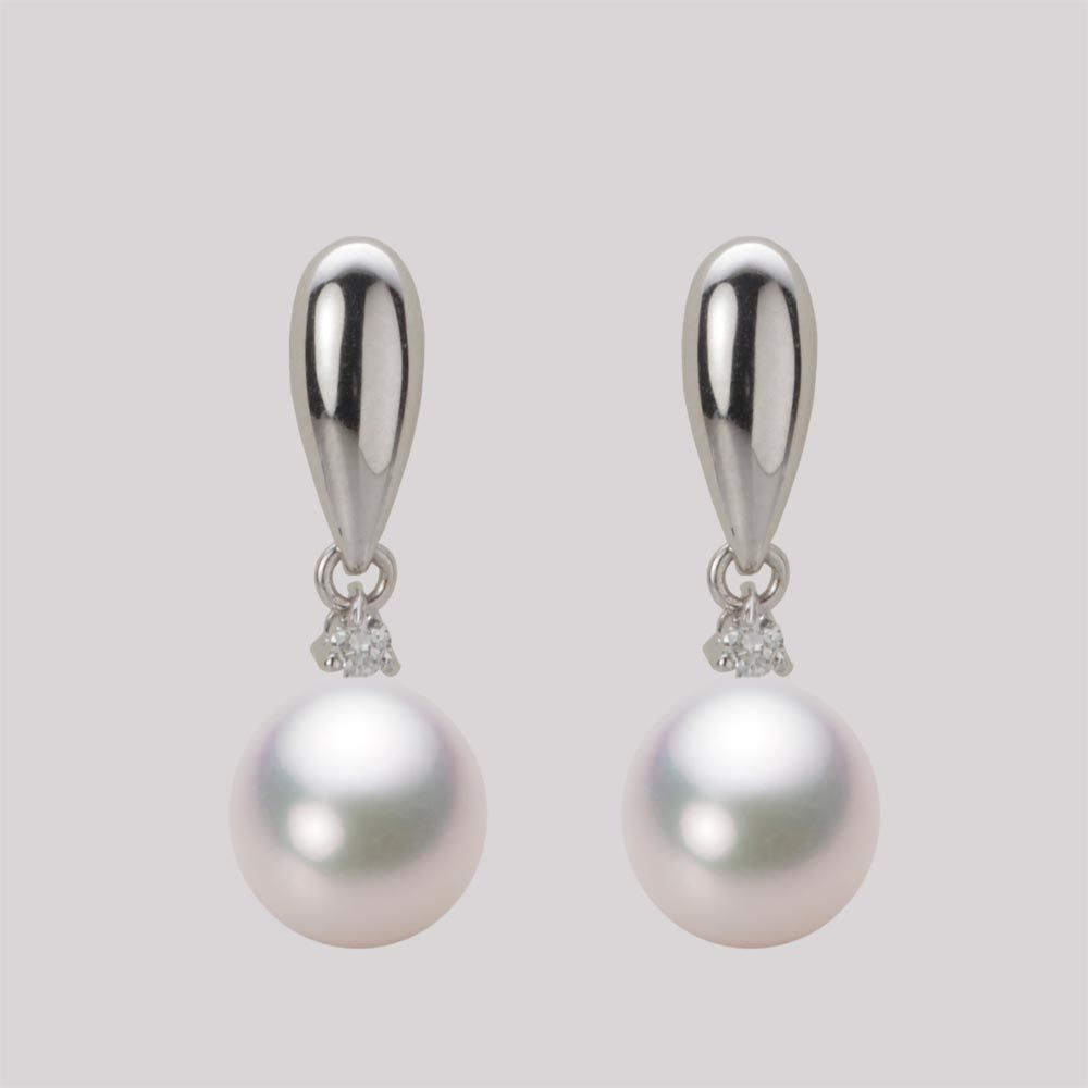 8.0mm アコヤ真珠ピアス