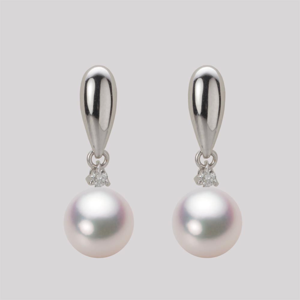 8.0mm アコヤ真珠ピアス