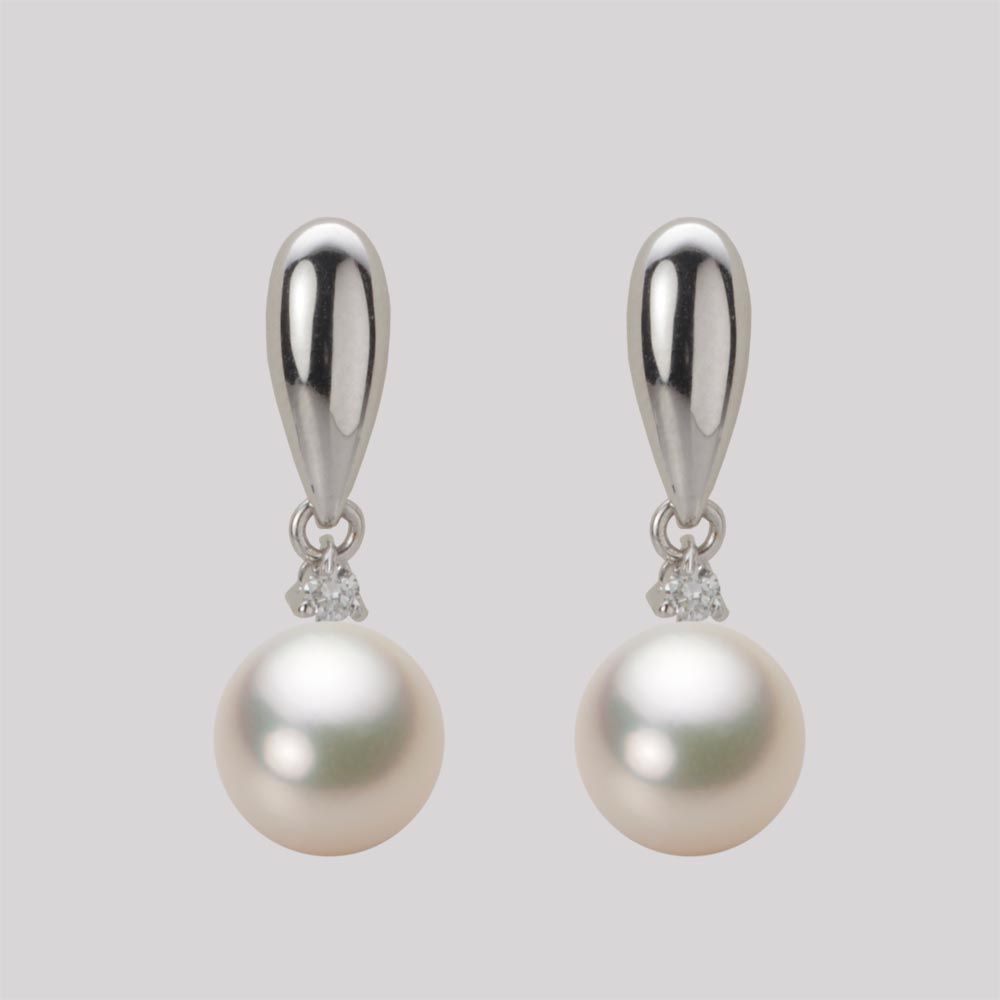 8.0mm アコヤ真珠ピアス
