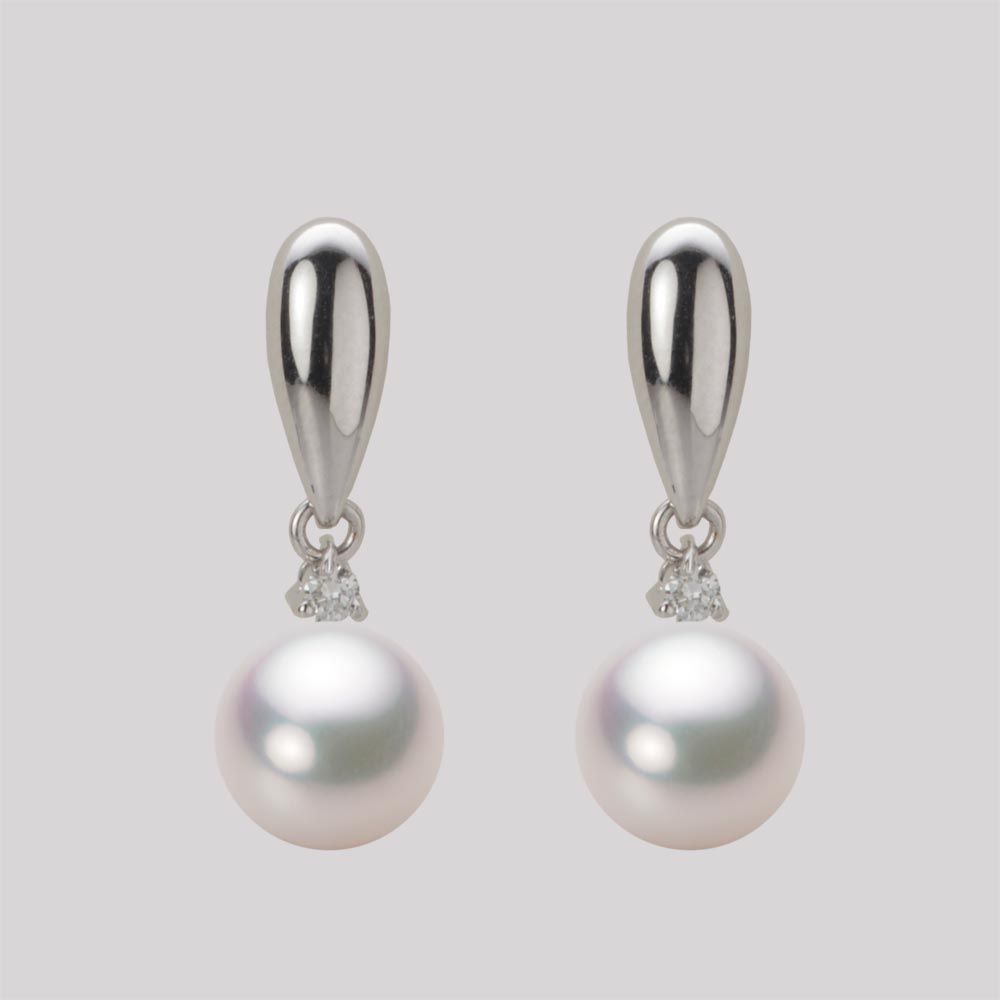 8.0mm アコヤ真珠ピアス