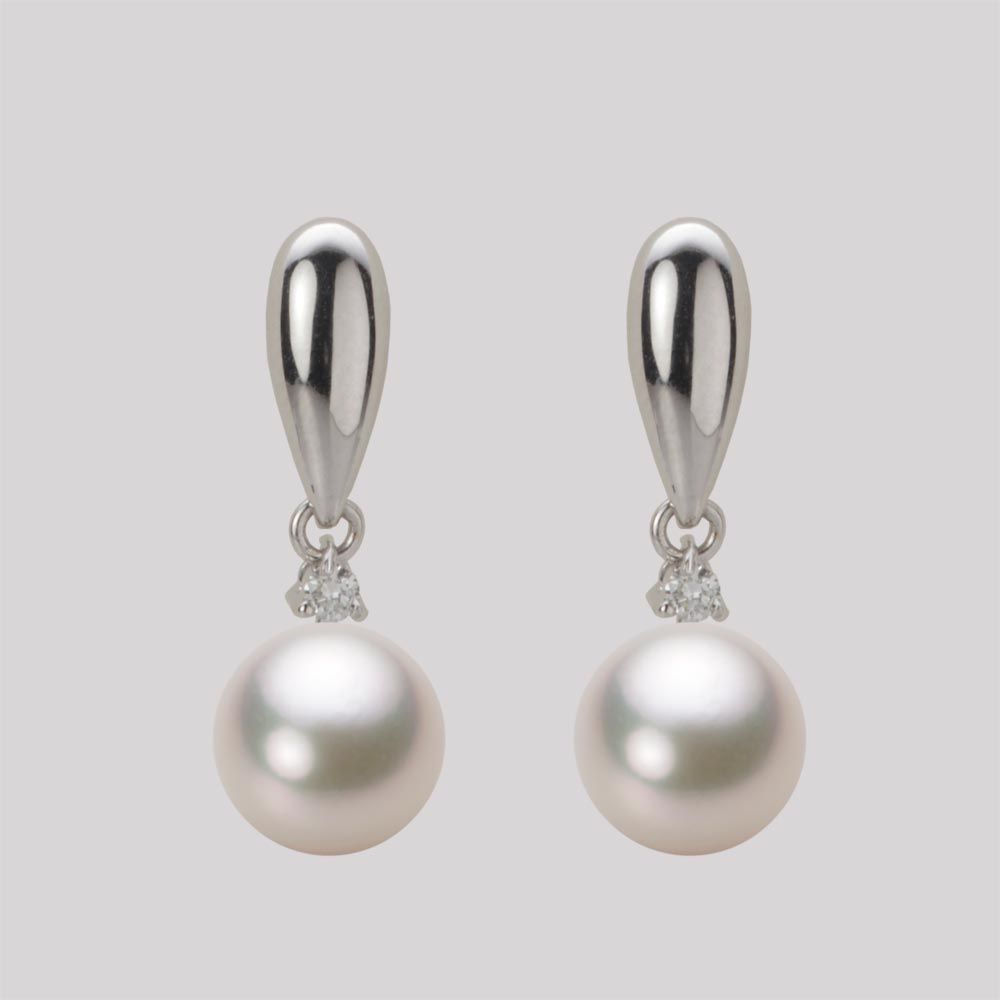 8.0mm アコヤ真珠ピアス