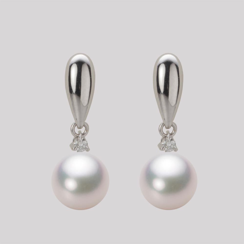 8.0mm アコヤ真珠ピアス